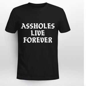 Assholes Live Forever Shirt Heather Blue M New